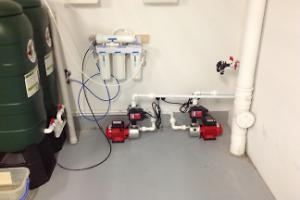 RO/DI unit and pumps 