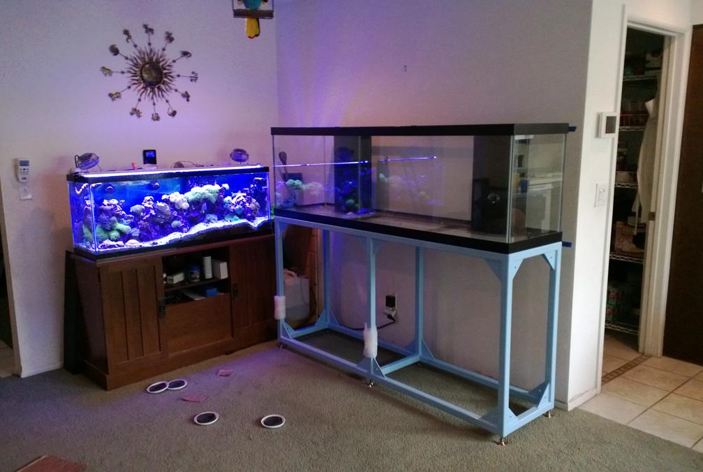 The tank is added to the stand